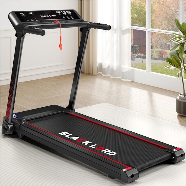 BLACK LORD Treadmill Electric Home Gym Exercise Foldable Run Machine Black
