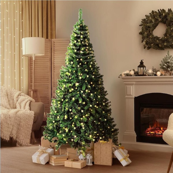 Tinseltown 2x LED Christmas Tree 2.1M 7FT Xmas Trees Decorations Green 1050 Tips