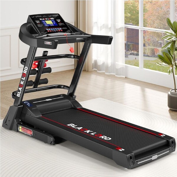 BLACK LORD Electric Treadmill Run Machine Auto Incline Home Gym Exercise