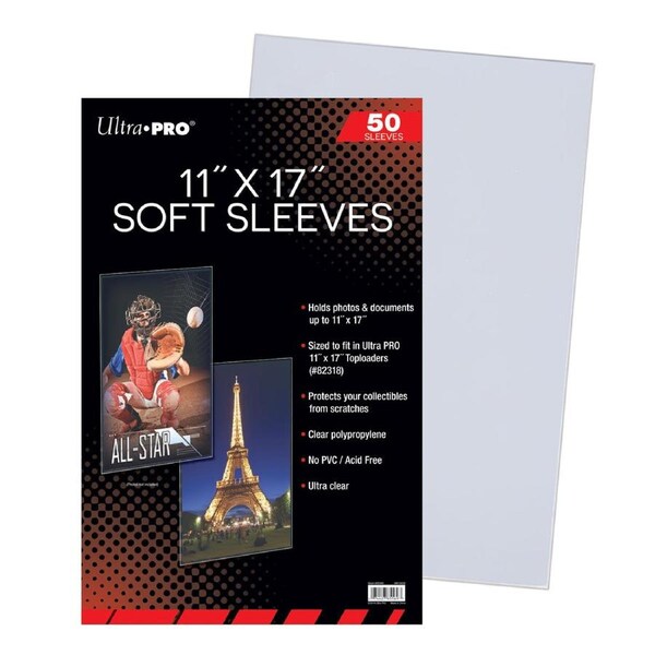Ultra Pro: 11 x 17 Soft Sleeves