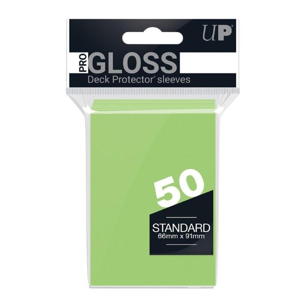 Ultra Pro: PRO-Gloss 50ct Standard Deck Protector sleeves: Lime Green