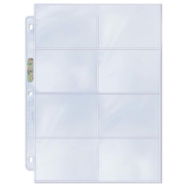 Ultra Pro: 8-Pocket Platinum Page with 3-1/2 X 2-3/4 Pockets