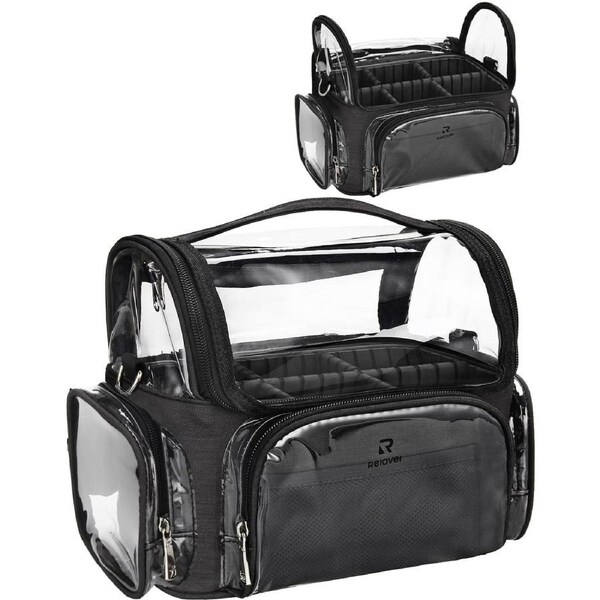 Large Makeup Brush Case for Professional Artists: Clear, Waterproof, and Adjustable