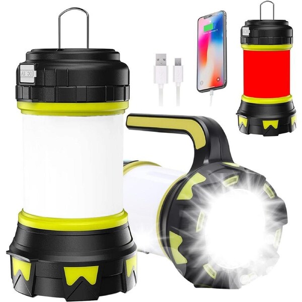 Rechargeable LED Camping Lantern - 1000LM, 6 Modes, Waterproof Portable Light