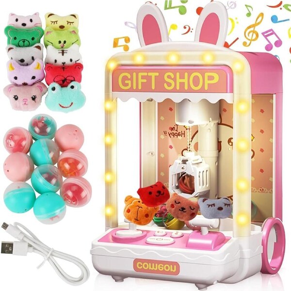 Kids Mini Claw Machine Toys - Home Arcade Game with Candy Grabber and Vending Dispenser