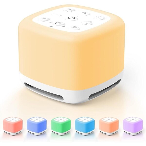 40 Soothing Sounds Sleep White Noise Machine with Night Light - Adjustable Brightness, Memory Function
