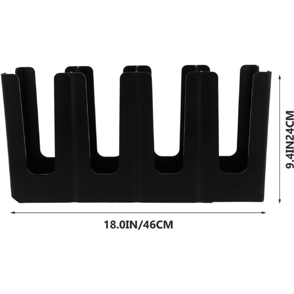 4 Compartment Upright Coffee Cup Dispenser and Storage Holder (Black)