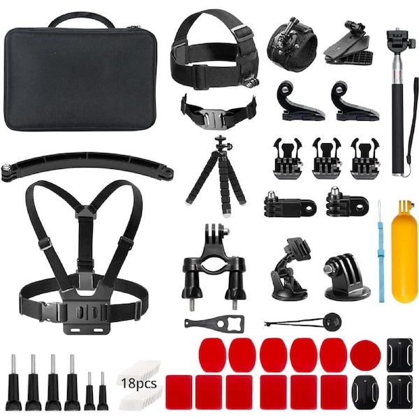 60-in-1 Action Camera Accessories Kit for EK7000, Brave 4, Brave 7, V50X, GoPro, DJI, and More
