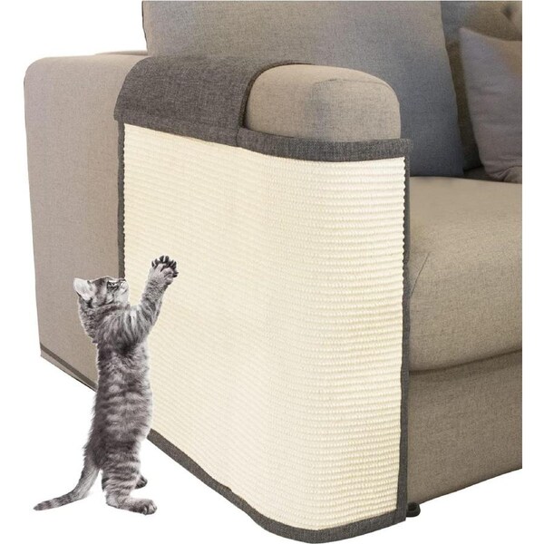 Cat Scratch Sofa Protector with Natural Sisal for Furniture Protection (Right Hand)