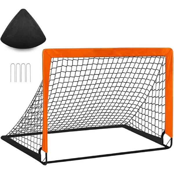 6PCS Portable Soccer Goal Net - 4'x3' Training Equipment for Backyard, Easy Assembly & Foldable - All Ages Gift