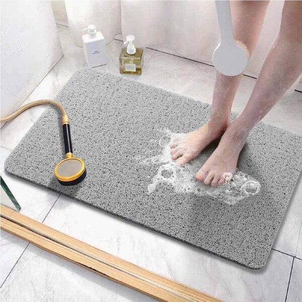 Soft Textured Bath Mat - 24x16 Inch, Non-Slip & Quick-Drying for Shower & Tub