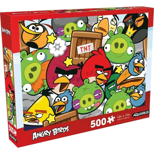 500pc Aquarius Angry Birds Collage Jigsaw Puzzle Kids/Children Game 35x48cm