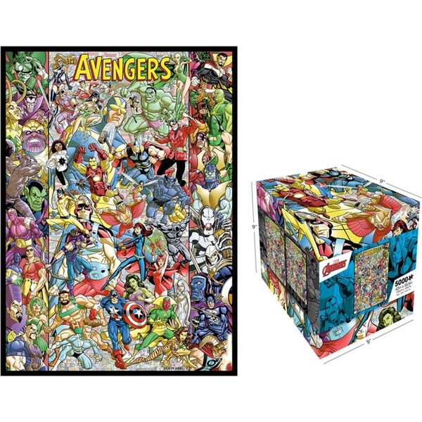 5000pc Aquarius Marvel Avengers 60th Anniversary 106x149cm Puzzle Kids 14y+