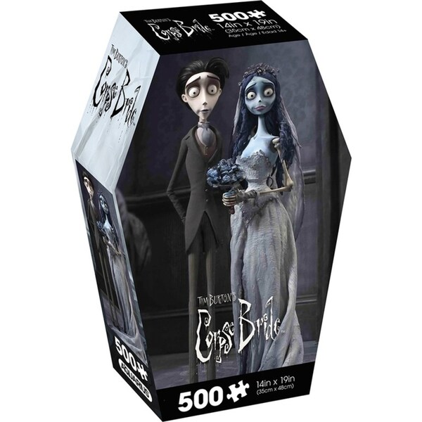 500pc Aquarius Corpse Bride Jigsaw Puzzle w/ Coffin Box 35x48cm Kids 14y+