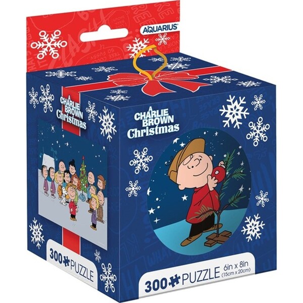 300pc Aquarius Peanuts A Charlie Brown Christmas Jigsaw Puzzle w/Tin 15x20cm