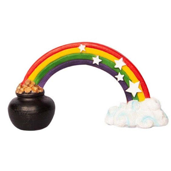 Aqua One Rainbow w/ Pot Of Gold Large Ornament 16x5.5x8.5cm (37500L)