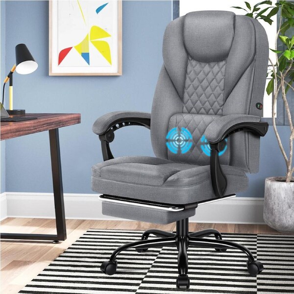 ALFORDSON Massage Office Chair Computer Fabric Seat