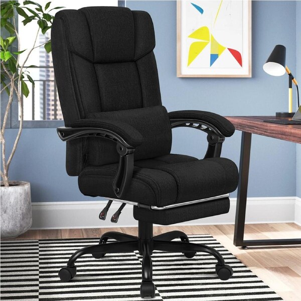 ALFORDSON Office Chair Executive Seat Recliner Fabric Black