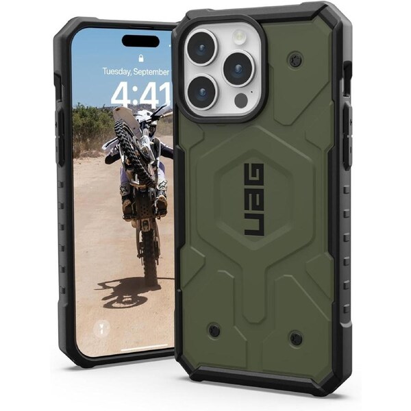 UAG Pathfinder MagSafe Apple iPhone 15 Pro 6.1" Case - Olive Drab
