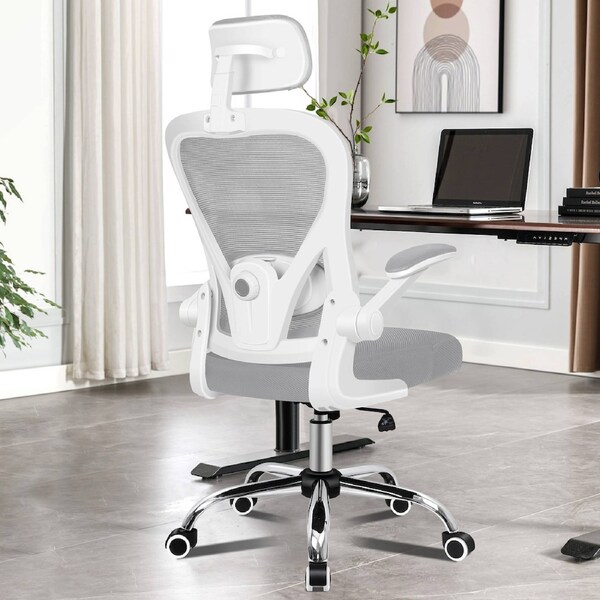 ALFORDSON Mesh Office Chair Gaming White Grey