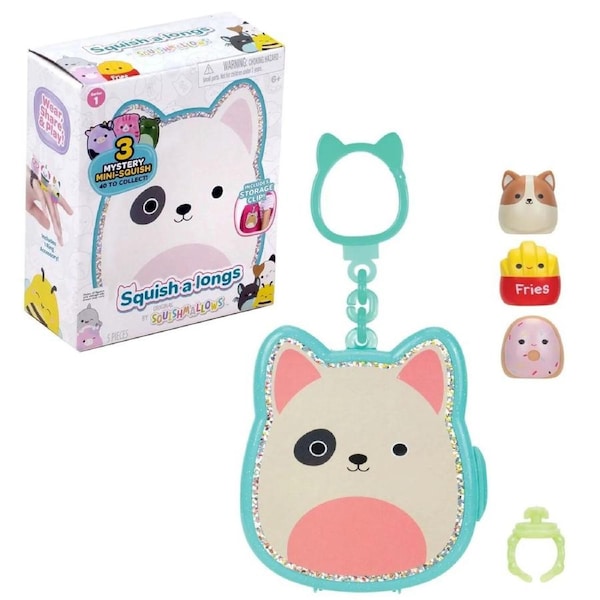 Squishmallows Squish-A-Longs 3 Mystery Mini-Squish with Storage Case Blind Box