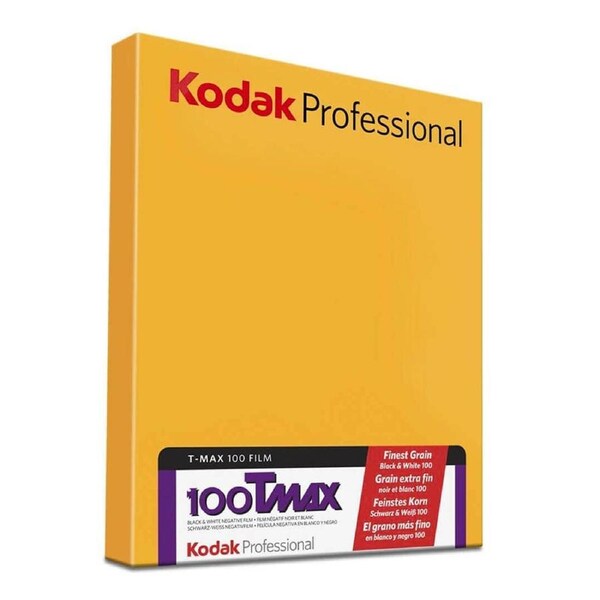 Kodak T-Max 100 ISO Profession al 4 x 5" (10 Sheets) Black & White Negative Film