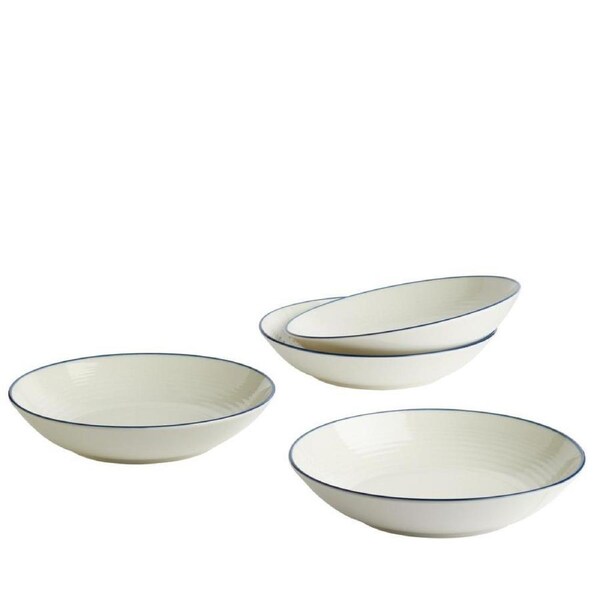 Gordon Ramsay Maze Royal Doulton Set of 4 Bowls 24cm Denim Line