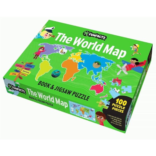 FunFacts - Book & Jigsaw - The World Map