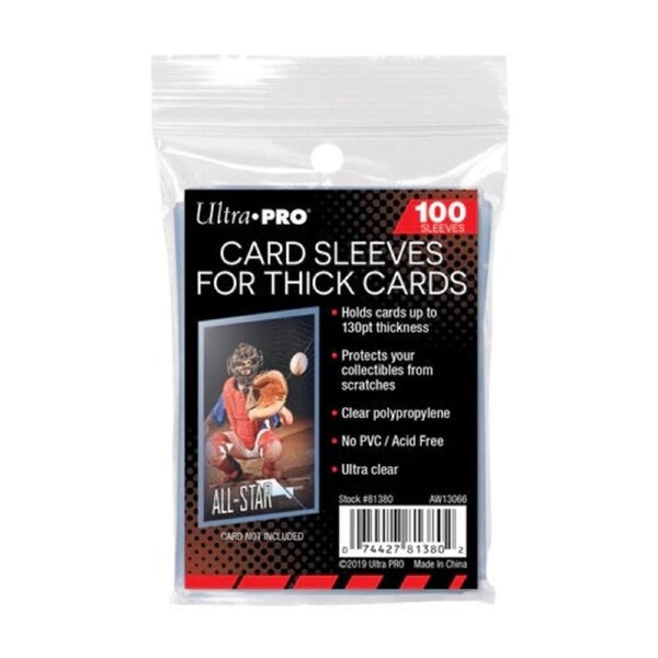 Ultra Pro: 2-1/2 X 3-1/2 Card Sleeves for Thick Cards