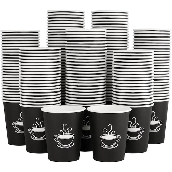 1200 Disposable Coffee Cups 8oz Extra Strong Takeaway Paper Take Away Bulk