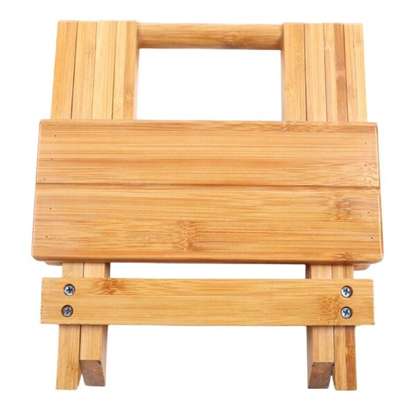 Portable Bamboo Folding Stool Strong Base