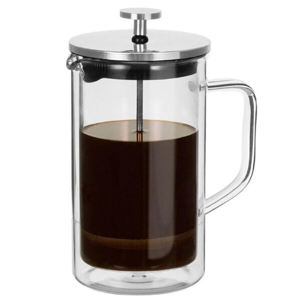 Double Wall French Coffee Plunger Glass 600mL