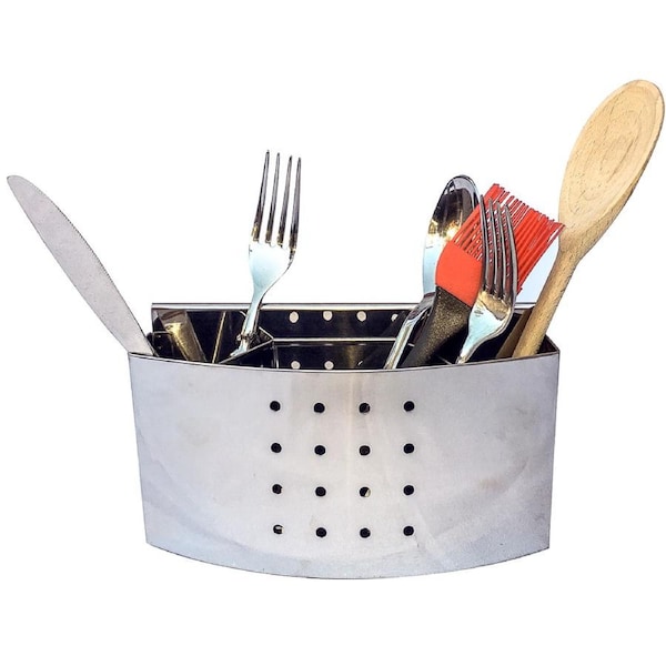 Kitchen Stainless Steel Utensil Cutlery Drainer Holder