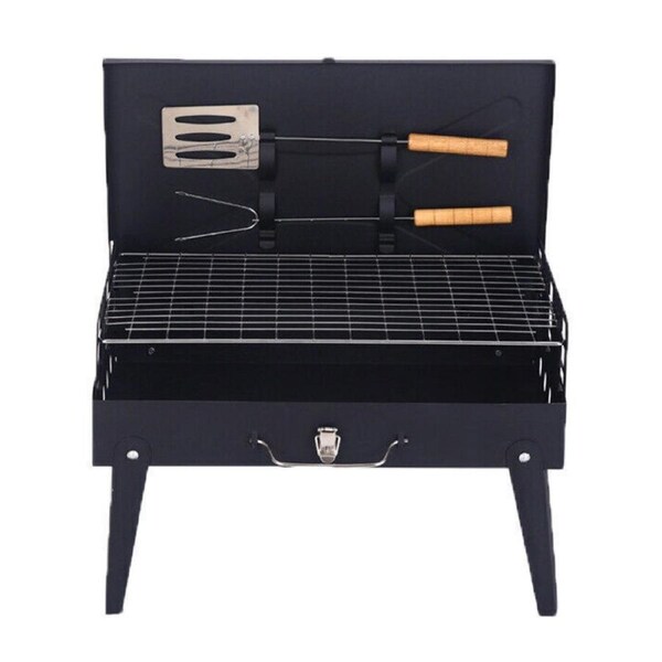 Portable Outdoor Hibachi Charcoal Grill Camping Set