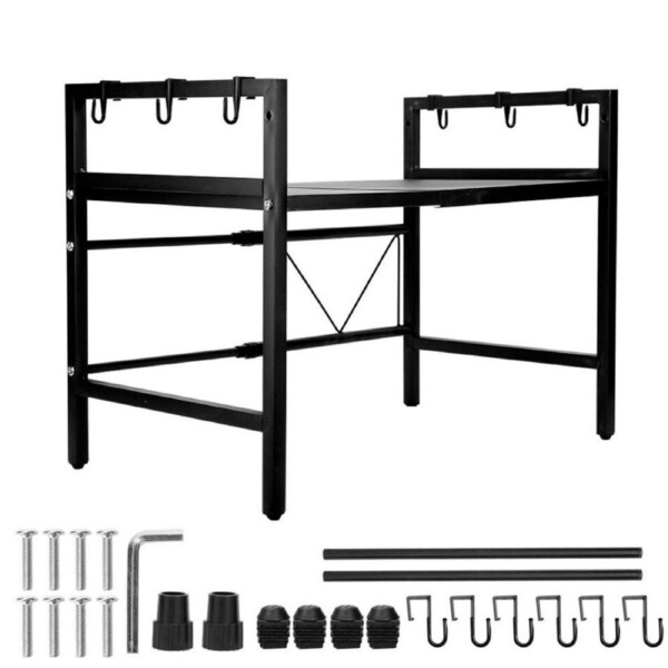 Microwave Oven Stand Shelf 2 Tier Steel Rack Organizer