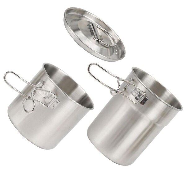 Foldable Outdoor Camp Stainless Steel Cooking Mug