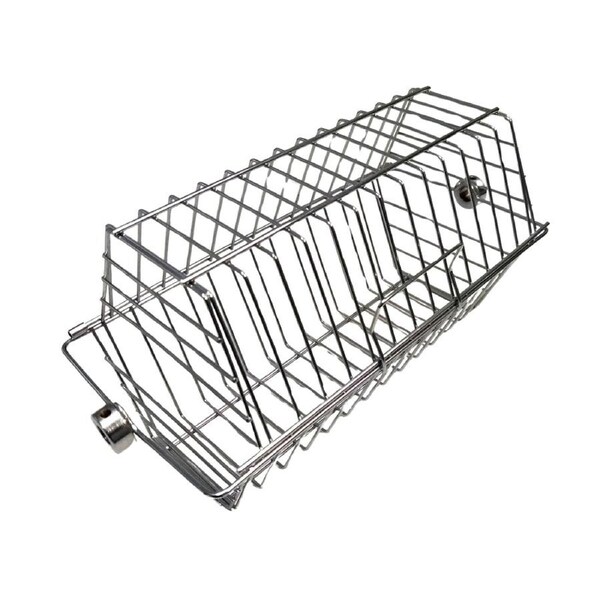 Hexagonal Chrome Spit Rotisserie Basket 330mm