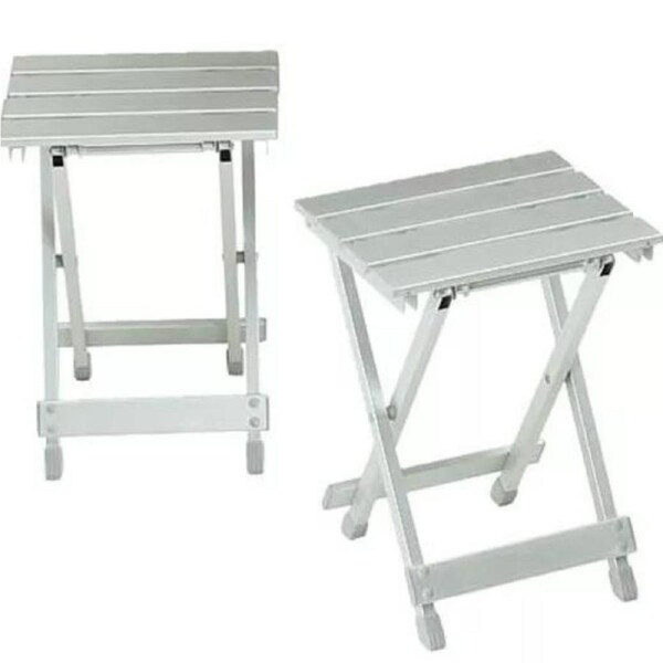 Light Metal Camp Fishing Caravan Slat Folding Stool Portable