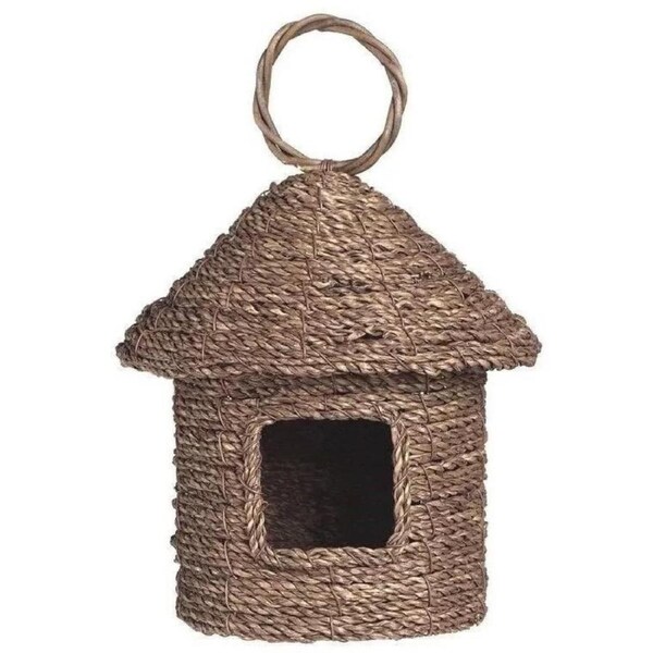 Feeder Natural Seagrass Hanging Bird House Nest