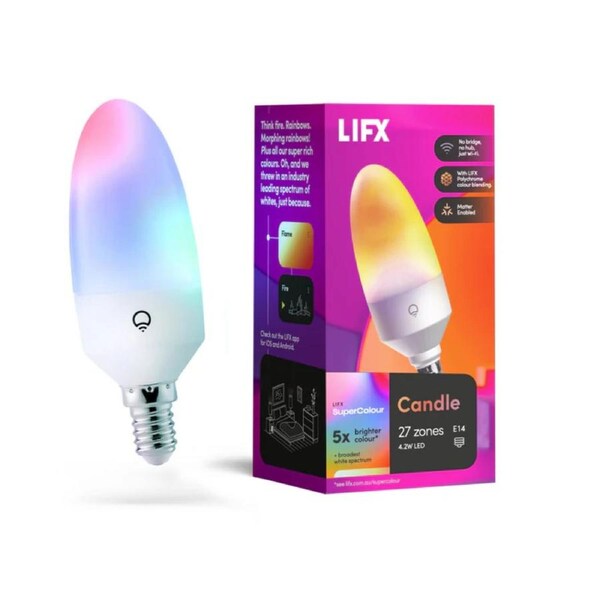 LIFX Candle Colour, E14 Edison Screw