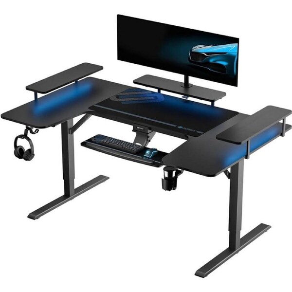 Eureka U71-B 75" U-Shaped Standing Desk with Convertible Shelves [ERK-U71-B]