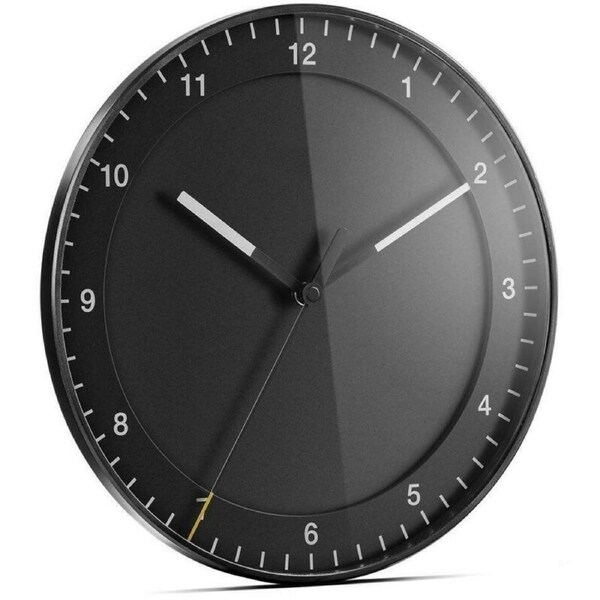 NEW Classic Analogue Wall Clock, Black, 30cm