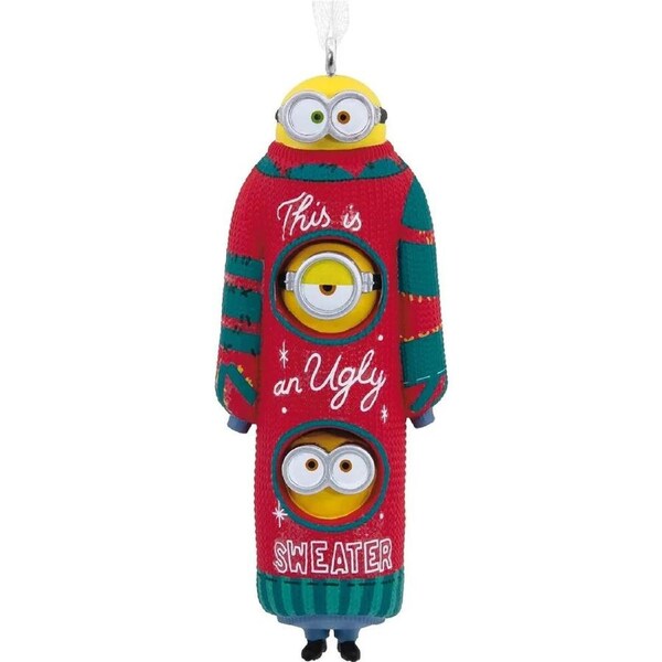 Hallmark Resin Hanging Ornament - Minions Ugly Christmas Sweater