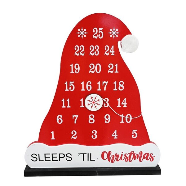 Santa Hat Magnetic Christmas Countdown Decoration 34cm