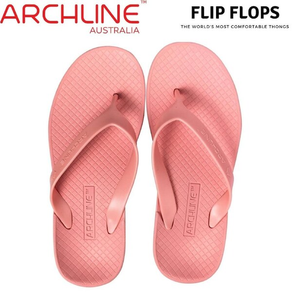 ARCHLINE Orthotic Thongs Arch Support Shoes Flip Flops - Pastel Pink EUR 35