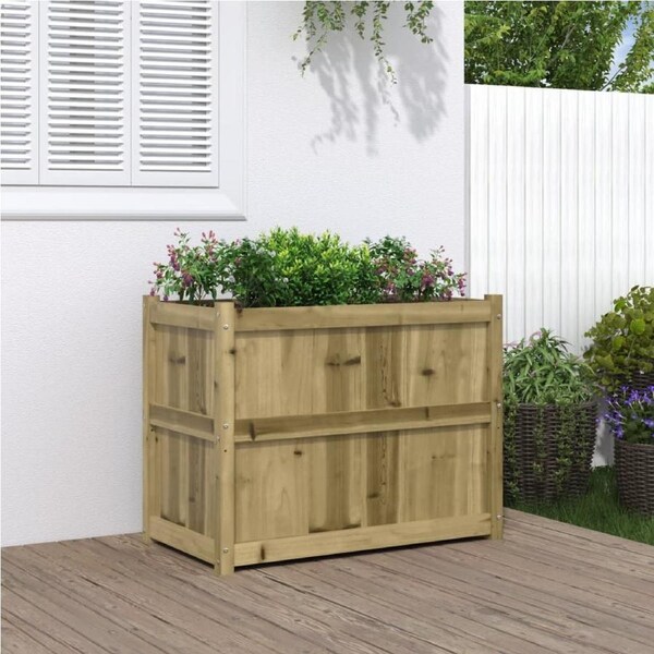 Garden Planter 90x50x70 cm Impregnated Wood Pine vidaXL