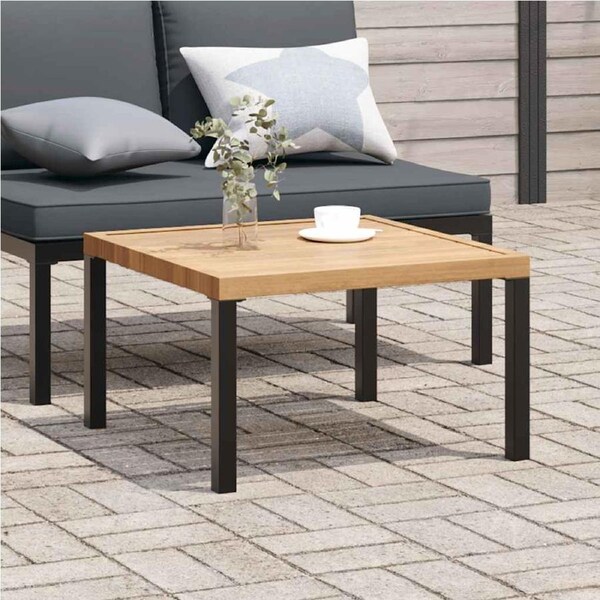 Garden Coffee Table Black 65x65x40 cm Aluminium vidaXL