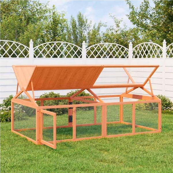 Run Box Brown 200x112.5x74 cm Solid Wood Pine vidaXL