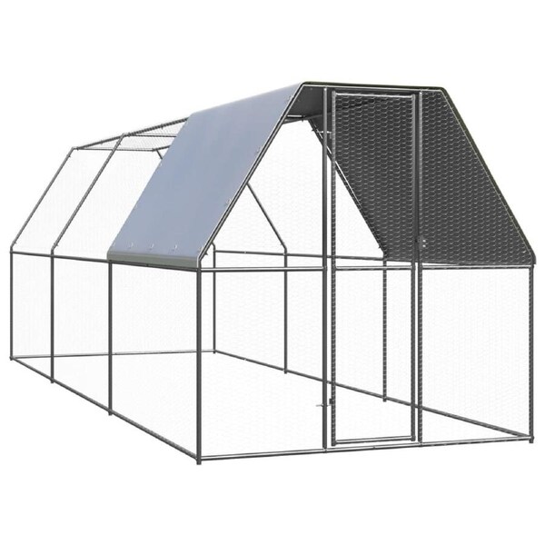 Chicken Cage 2x6x2 m Galvanised Steel vidaXL