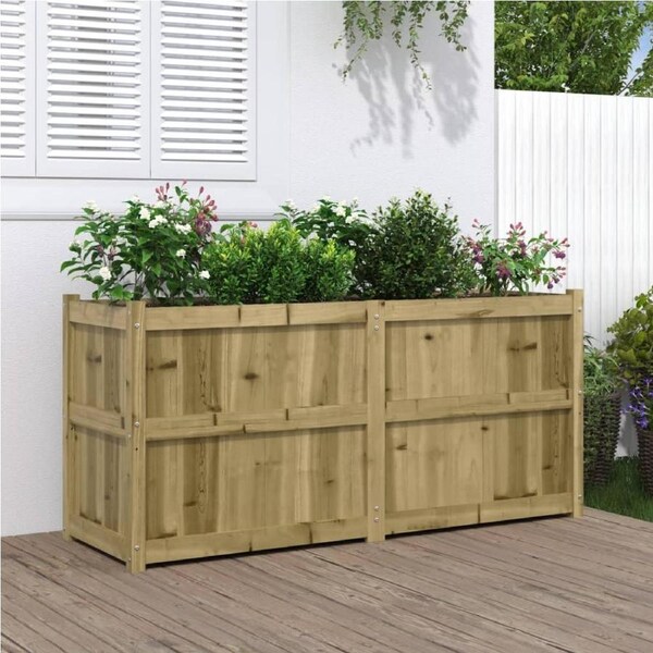 Garden Planter 150x50x70 cm Impregnated Wood Pine vidaXL